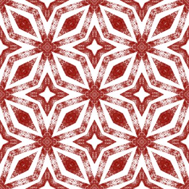 Geometrik dikişsiz desen. Şarap kırmızısı simetrik kaleydoskop arka planı. El çizimi geometrik kusursuz tasarım. Tekstil hazır ilginç baskı, mayo kumaş, duvar kağıdı, ambalaj..