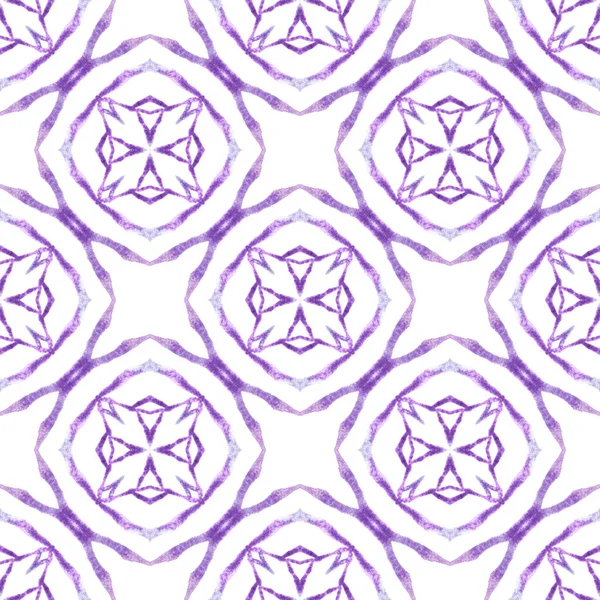 Exotic Seamless Pattern Purple Ravishing Boho Chic Summer Design Textile — стоковое фото