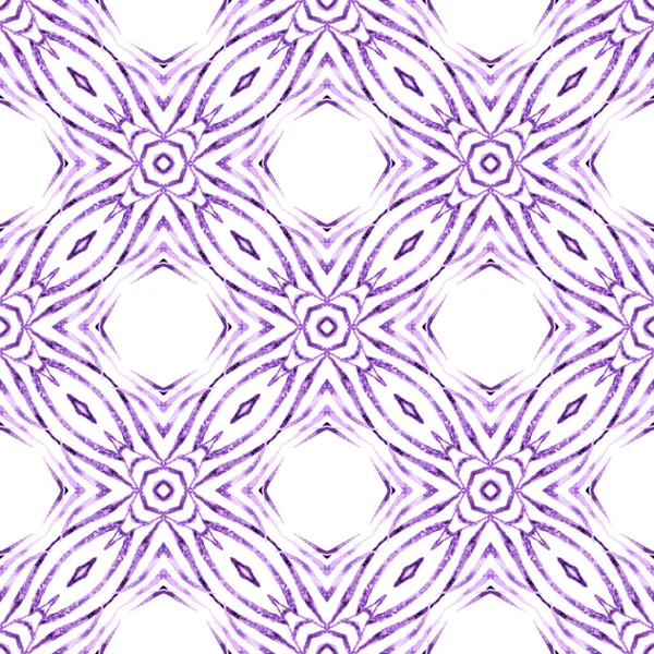 Patrón Étnico Pintado Mano Diseño Verano Boho Chic Bastante Púrpura — Foto de Stock