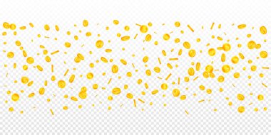 İsviçre frangı para yağıyor. Sulu dağınık CHF paraları. İsviçre parası. Büyük ikramiye, servet ya da başarı konsepti. Vektör illüstrasyonu.