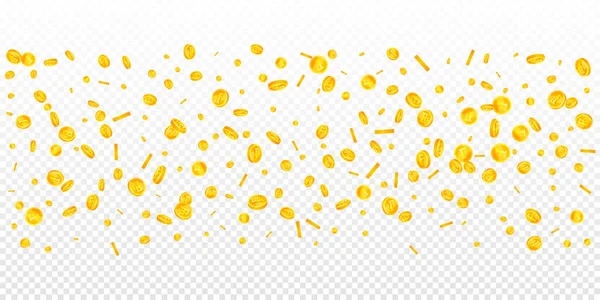 İsviçre frangı para yağıyor. Sulu dağınık CHF paraları. İsviçre parası. Büyük ikramiye, servet ya da başarı konsepti. Vektör illüstrasyonu.