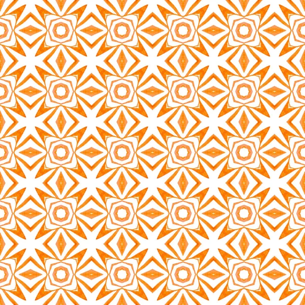 Trendy Organic Green Border Orange Surprising Boho Chic Summer Design — Stock Photo, Image