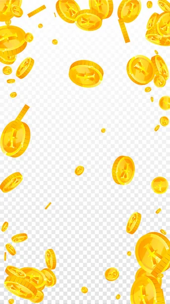 Chinese Yuan Coins Falling Amusing Scattered Cny Coins China Money — Stock Vector