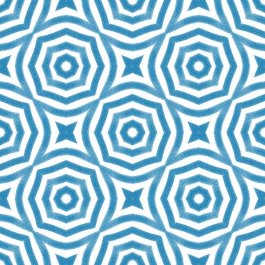 Arabesk el çizimi desen. Mavi simetrik kaleydoskop. Tekstil hazır kalın baskı, mayo kumaş, duvar kağıdı, ambalaj. Doğulu arabesk el çizimi tasarımı.