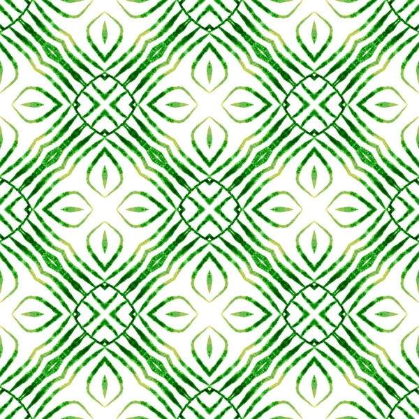 Oriental Arabesque Hand Drawn Border Green Likable Boho Chic Summer — стоковое фото