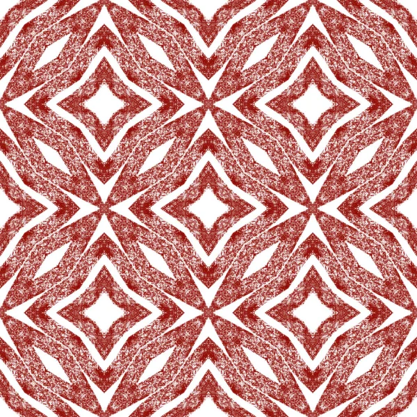 Arabesque Hand Drawn Pattern Wine Red Symmetrical Kaleidoscope Background Oriental — Fotografia de Stock