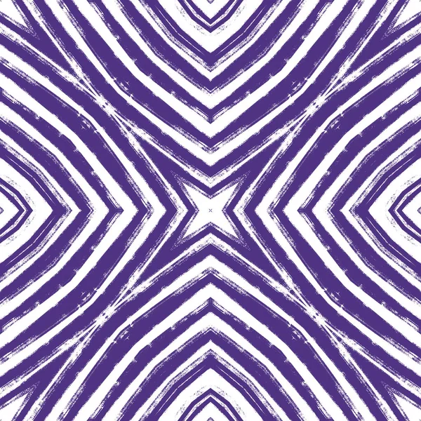 シェブロンストライプのデザイン 紫色の対称万華鏡の背景 幾何学的なシェブロンストライプパターン 繊維準備ができて素晴らしいプリント 水着生地 — ストック写真