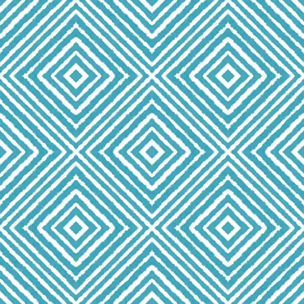 Textured Stripes Pattern Turquoise Symmetrical Kaleidoscope Background Textile Ready Impressive — стоковое фото