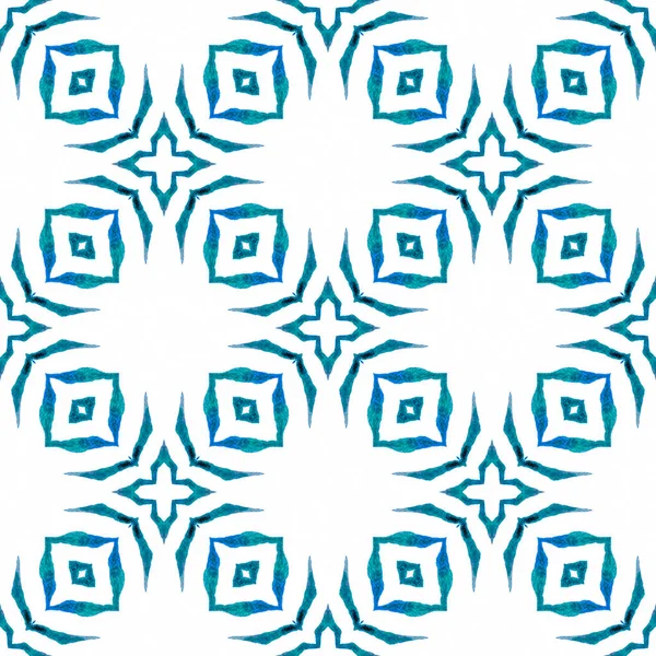 Ριγέ Χειροποίητο Σχέδιο Μπλε Εντυπωσιακό Boho Κομψό Σχεδιασμό Του Καλοκαιριού — Φωτογραφία Αρχείου