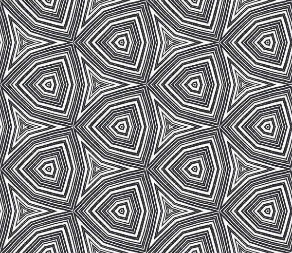 Medallion Seamless Pattern Black Symmetrical Kaleidoscope Background Textile Ready Pleasing — Stockfoto