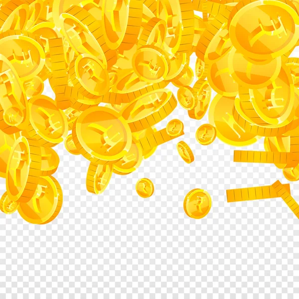 Hint paralarının düşüşü. Kendinden geçmiş, dağınık INR paraları. Hindistan parası. Şık bir ikramiye, servet ya da başarı konsepti. Vektör illüstrasyonu.
