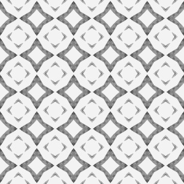 Mozaik kusursuz desen. Siyah ve beyaz güzel boho şık yaz tasarımı. Tekstil hazır süslü baskı, mayo kumaş, duvar kağıdı, ambalaj. El çizimi yeşil mozaik pürüzsüz sınır.