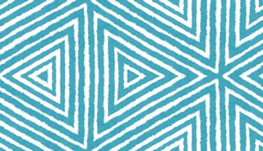 Tekrar eden mayo tasarımı. Turkuaz simetrik kaleydoskop arka planı. Tekstil hazır hoş baskı, mayo kumaş, duvar kağıdı, ambalaj. Yaz şapkası süsleme deseni.
