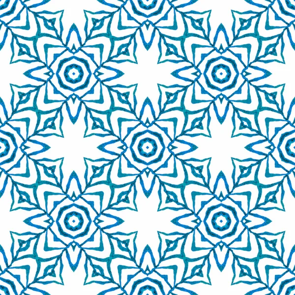 Textile Ready Popular Print Swimwear Fabric Wallpaper Wrapping Blue Mesmeric — 스톡 사진