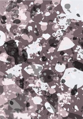 Terrazzo modern soyut şablon. Klasik İtalyan döşemesinin pembe ve gri dokusu. Venedik terrazzo trend vektör arka planı Taşlardan, granitten, kuvarstan, mermerden, betondan yapılmış. 