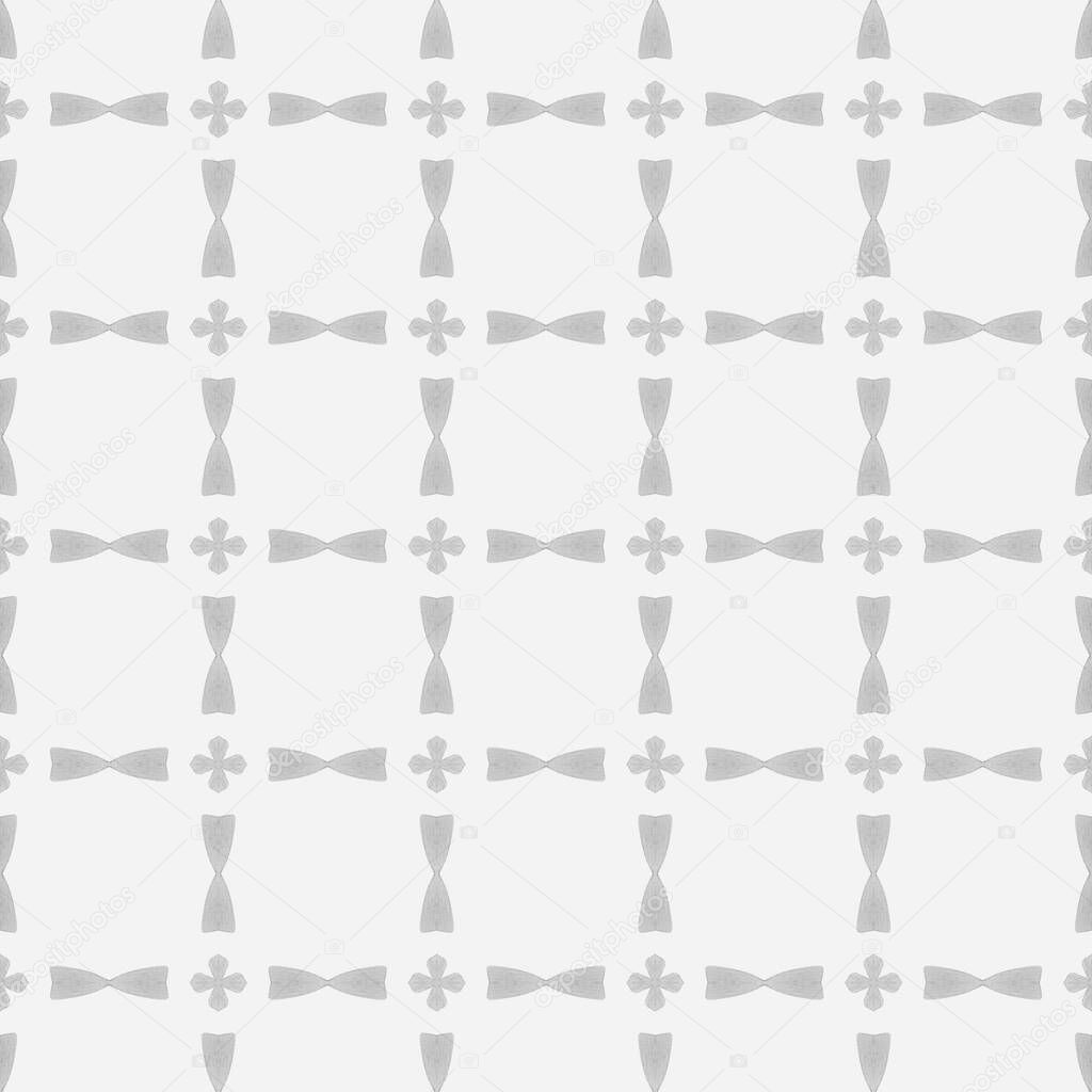 Watercolor ikat repeating tile border. Black and white positive boho chic summer design. Textile ready good-looking print, swimwear fabric, wallpaper, wrapping. Ikat repeating swimwear design.