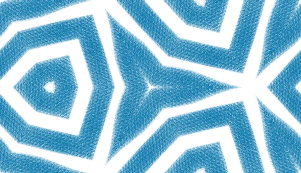 Arabeska Ręcznie Rysowane Wzór Niebieski Symetryczne Tło Kalejdoskopu Orientalne Arabesque — Zdjęcie stockowe