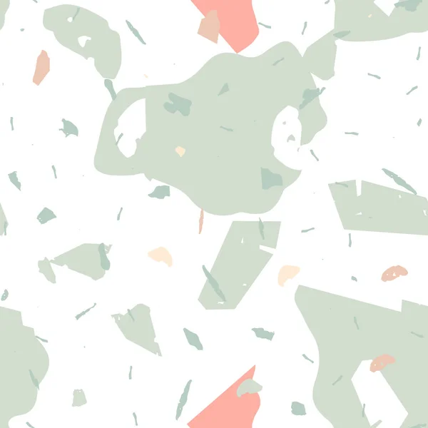 Nahtloses Terrazzo Muster Erdig Minimalistische Bodenfliesen Für Die Inneneinrichtung Terrazzo — Stockvektor