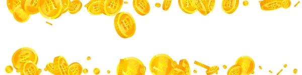 Korejec Vyhrál Padající Mince Krásné Roztroušené Vyhrané Mince Korejské Peníze — Stockový vektor