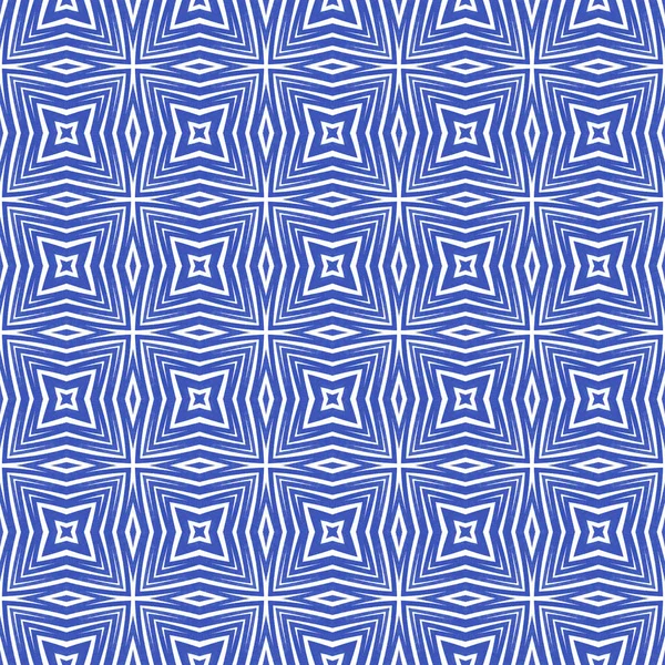 Gestructureerde Strepen Patroon Indigo Symmetrische Caleidoscoop Achtergrond Trendy Textuur Strepen — Stockfoto