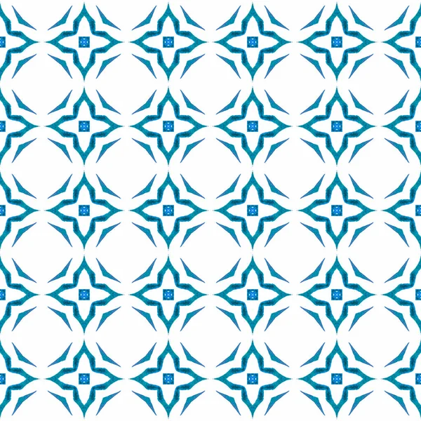 Diseño Dibujado Mano Árabe Azul Asombroso Diseño Boho Chic Verano —  Fotos de Stock