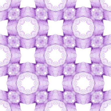 Suluboya madalyonu, kusursuz sınır. Mor fevkalade boho şık yaz tasarımı. Madalyon pürüzsüz desen. Tekstil hazır eşsiz baskı, mayo kumaş, duvar kağıdı, ambalaj..