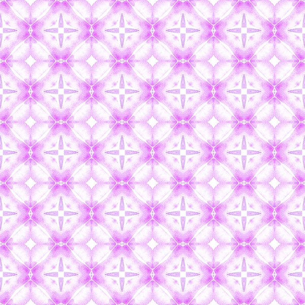 Fondo Acuarela Azulejos Púrpura Limpio Diseño Boho Chic Verano Estampado — Foto de Stock