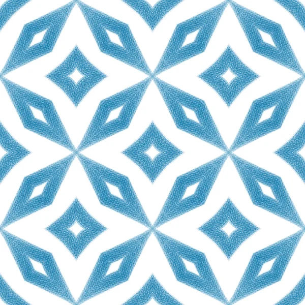 Mosaisch nahtloses Muster. Blaue Symmetrie — Stockfoto