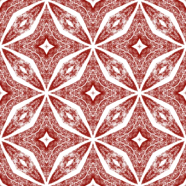 Striped hand drawn pattern. Wine red symmetrical — Stock Photo, Image
