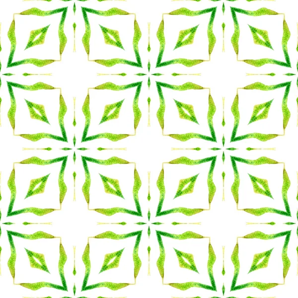 Textilfertiger Makelloser Druck Bademodenstoff Tapete Verpackung Green Atemberaubendes Boho Chic — Stockfoto