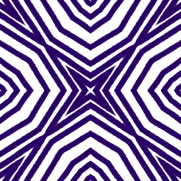 縞模様のテクスチャ 紫色の対称万華鏡の背景 流行のテクスチャストライプデザイン テキスタイル準備ができたグラマラスプリント 水着生地 — ストック写真