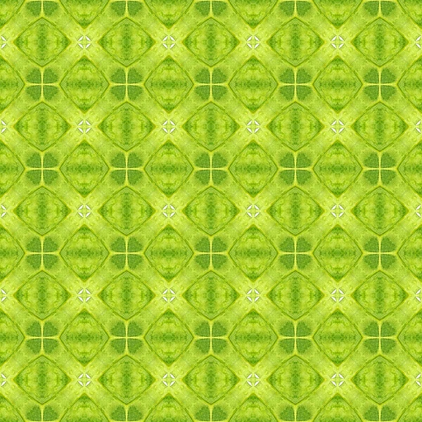 Мозаичный Бесшовный Рисунок Зеленый Цвет Шикарный Летний Дизайн Ручная Рисованная — стоковое фото