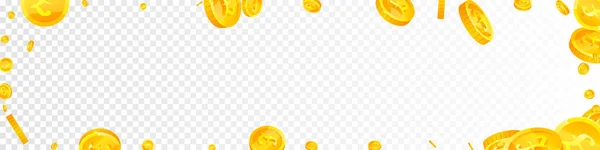 イギリスのポンド硬貨が落ちる 一般的に散在するGbpコイン イギリスのお金 現代のジャックポット 富または成功の概念 ベクターイラスト — ストックベクタ
