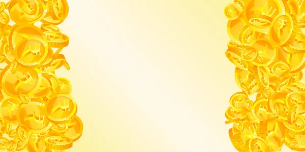 インドルピー硬貨が落ちる お気に入りの散乱Inrコイン インドのお金 素晴らしいジャックポット または成功の概念 ベクターイラスト — ストックベクタ