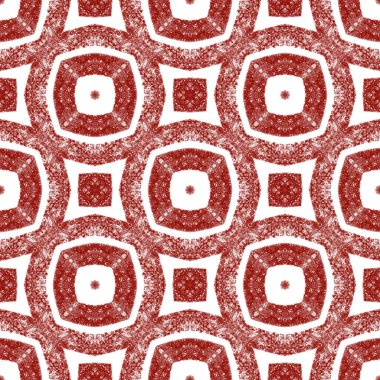 Madalyon pürüzsüz desen. Şarap kırmızısı simetrik kaleydoskop arka planı. Tekstil hazır kalın baskı, mayo kumaş, duvar kağıdı, ambalaj. Suluboya madalyonu, pürüzsüz fayans.