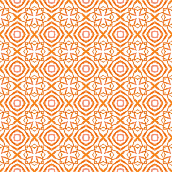 Tekstil hazır kaliteli baskı, mayo kumaş, duvar kağıdı, ambalaj. Turuncu yaratıcı boho şık yaz tasarımı. Moda organik yeşil sınır. Organik fayans.