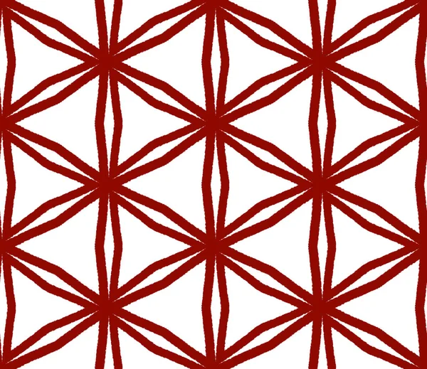 Geometrisches Nahtloses Muster Maroon Symmetrischen Kaleidoskop Hintergrund Handgezeichnetes Geometrisches Nahtloses — Stockfoto