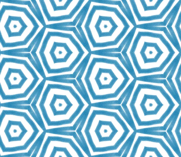 Дизайн Полос Chevron Голубой Симметричный Калейдоскоп Фон Геометрический Рисунок Полос — стоковое фото