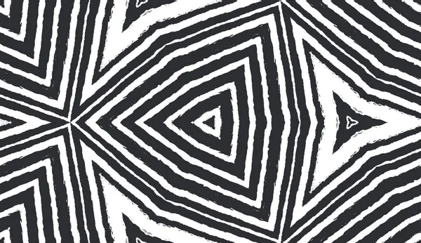 Geometryczny Bezszwowy Wzór Czarne Symetryczne Tło Kalejdoskopu Tkaniny Gotowe Osobliwy — Zdjęcie stockowe