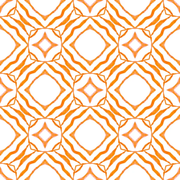 Mozaik Kusursuz Desen Turuncu Harika Boho Şık Yaz Tasarımı Tekstil — Stok fotoğraf