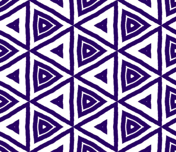 幾何学的なシームレスなパターン 紫色の対称万華鏡の背景 手描き幾何学的なシームレスなデザイン 繊維準備ができて美しいプリント 水着生地 — ストック写真