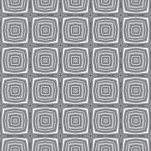Mozaik Zökkenőmentes Minta Fekete Szimmetrikus Kaleidoszkóp Háttér Retro Mozaik Zökkenőmentes — Stock Fotó