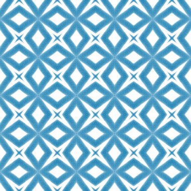 Madalyon pürüzsüz desen. Mavi simetrik kaleydoskop. Tekstil hazır harika baskı, mayo kumaş, duvar kağıdı, ambalaj. Suluboya madalyonu, pürüzsüz fayans.