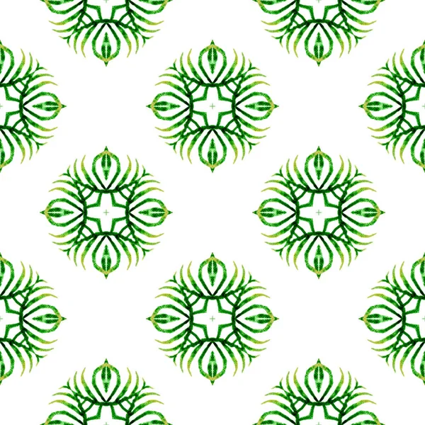 Textilfertiger Attraktiver Druck Bademodenstoff Tapete Verpackung Grünes Einzigartiges Boho Chic — Stockfoto