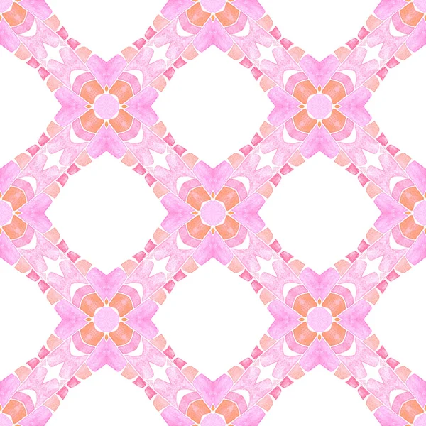 Tekstil hazır eğlenceli baskı, mayo kumaş, duvar kağıdı, ambalaj. Turuncu güzel boho şık yaz tasarımı. Mozaik kusursuz desen. El çizimi yeşil mozaik pürüzsüz sınır.