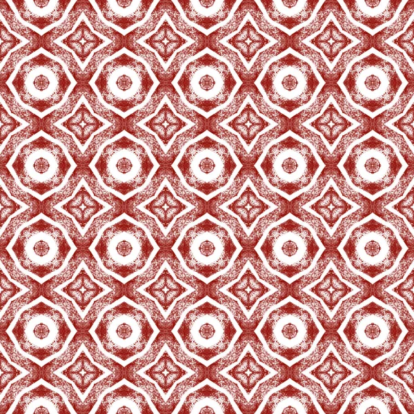 Medál Zökkenőmentes Minta Maroon Szimmetrikus Kaleidoszkóp Háttér Textil Kész Hihetetlen — Stock Fotó