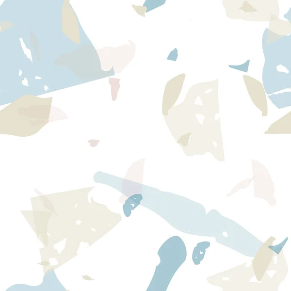 Terrazzo Seamless Pattern Синяя Классическая Текстура Пола Фон Натуральных Камней — стоковый вектор