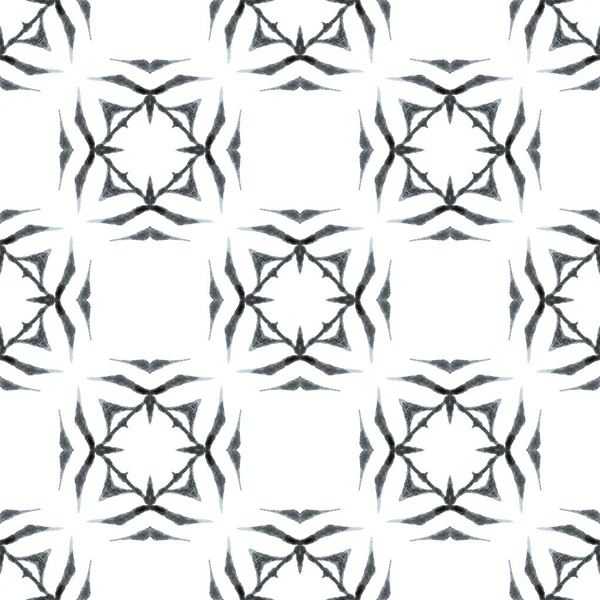 Εξωτικό Μοτίβο Χωρίς Ραφή Ασπρόμαυρο Γοητευτικό Boho Chic Καλοκαιρινό Σχέδιο — Φωτογραφία Αρχείου
