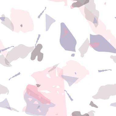 Terrazzo kusursuz desen. Modern klasik döşeme dokusu. Terrazzo pürüzsüz desenli, serin renklerde. Doğal taşlardan, granitten, kuvarstan, mermerden, betondan yapılmış arkaplan. 