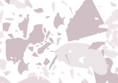 Terrazzo modern soyut şablon. Klasik İtalyan döşemesinin gri dokusu. Venedik terrazzo trend vektör arka planı Taşlardan, granitten, kuvarstan, mermerden, betondan yapılmış. 